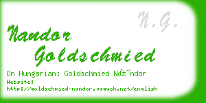 nandor goldschmied business card
